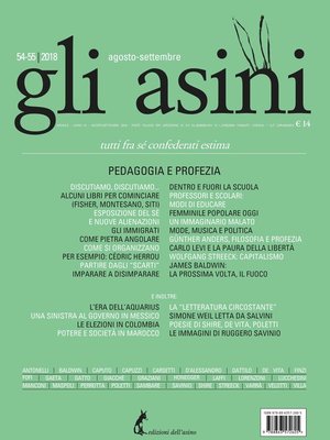 cover image of "Gli asini" n.54-55 agosto settembre 2018